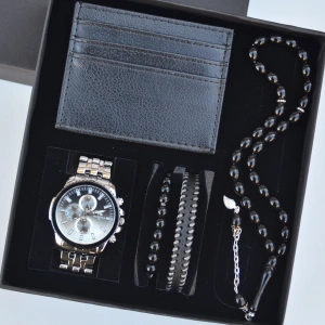 Cüzdanlı Tespihli Erkek Saat Seti 3700