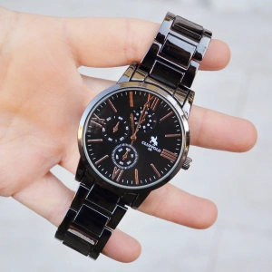 Siyah Metal Kordon Erkek Saati 3737