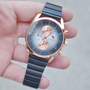 Siyah Metal Kordon Erkek Saati 3514