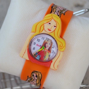 Turuncu Silikon Kordon Çocuk Saati 8496