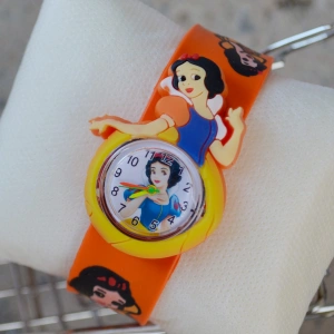 Turuncu Pamuk Prenses Silikon Kordonlu Kız Çocuk Saati 8510