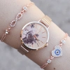 Rosegold Metal Kordon Kadın Saat Kombini 1218