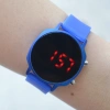 Koyu Mavi Silikon Kordon Dijital Kadın Saati 1854
