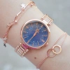 Rosegold Metal Kordon Kadın Saat Kombini 2244