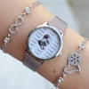 Silver Hasır Kordon Kadın Saat Kombini 8111