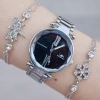 Silver Metal Kordon Kadın Saat Kombini 9206