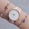 Rosegold Metal Kordon Kadın Saat Kombini 9223