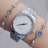 Silver Metal Kordon Kadın Saat Kombini 9285