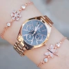 Rosegold Metal Kordon Kadın Saat Kombini 9689