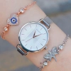 Silver Rose Hasır Kordon Kadın Saat Kombini 9693
