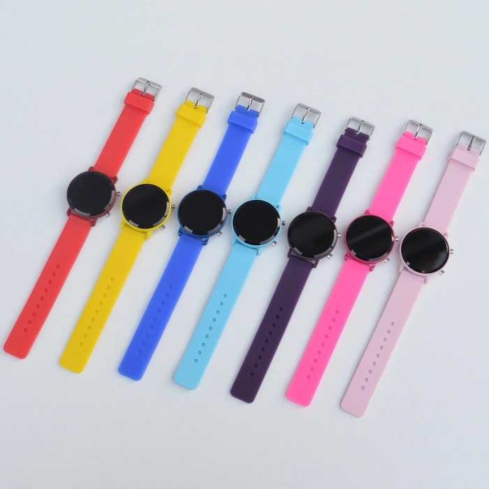 Açık Mavi Silikon Kordon Dijital Kadın Saati 1830