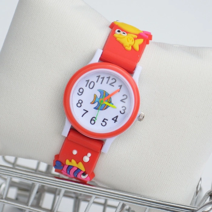 Kırmızı Erkek Çocuk Saati 2098