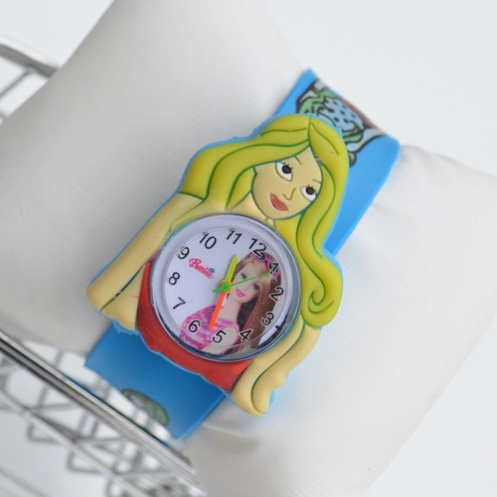 Mavi Silikon Kordon Çocuk Saati 8489
