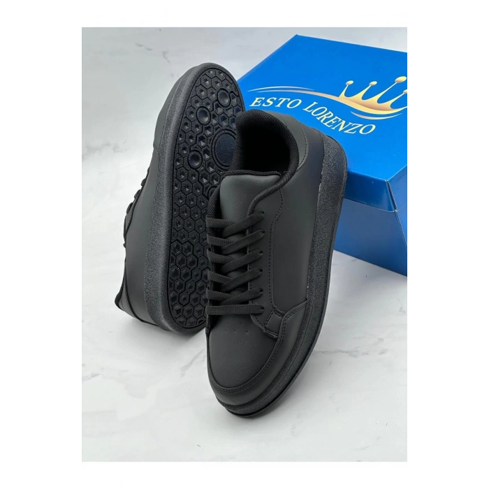 Erkek Klasik Siyah Ortopedik spor Sneakers Günlük Ayakkabı