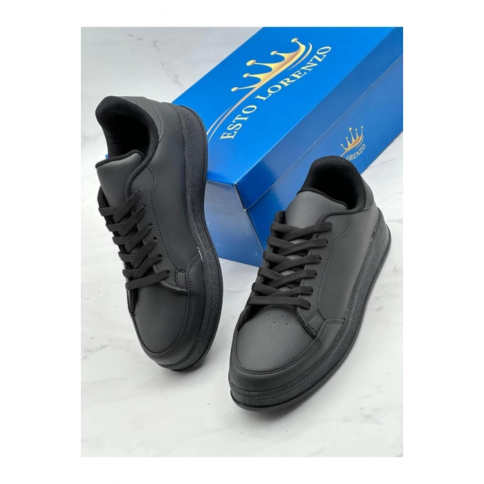 Erkek Klasik Siyah Ortopedik spor Sneakers Günlük Ayakkabı