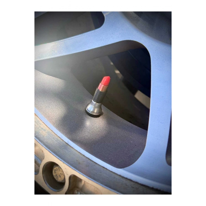 Kırmızı Ruj sibop kapağı 4lü 3d