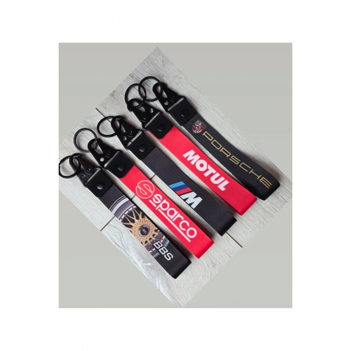 Motul kırmızı bez kumaş anahtarlık 19 cm Kaliteli baskı