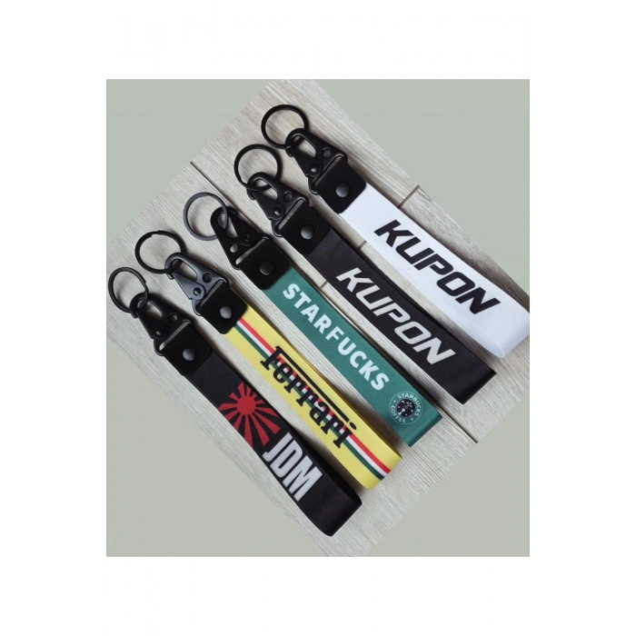 Bez Oto-moto Kumaş Anahtarlık Kaliteli Aksesuar 19cm Cift Taraflı Bask Malzeme