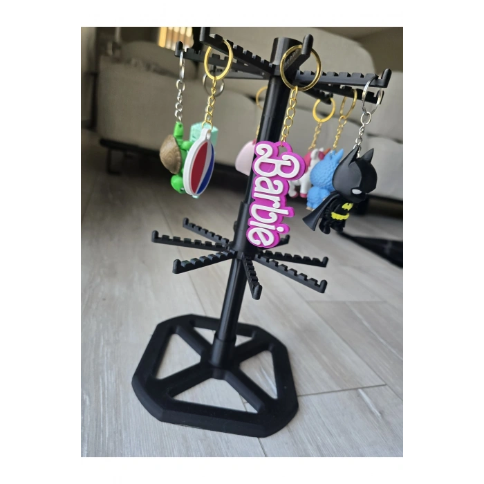 Anahtarlık Standı Renkli 2 katlı Dönen/takı Organizer Düzenleyici