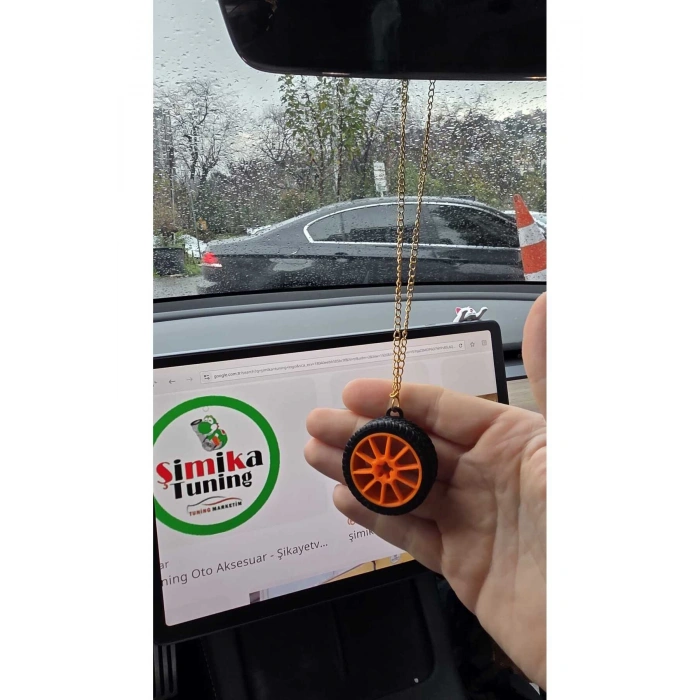 LASTİK Oto Dikiz Aynası Süsü Zincirli
