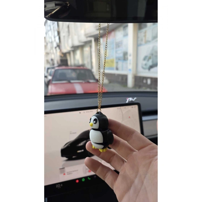 PENGUEN OTO DİKİZ AYNASI SÜSÜ ZİNCİRLİ