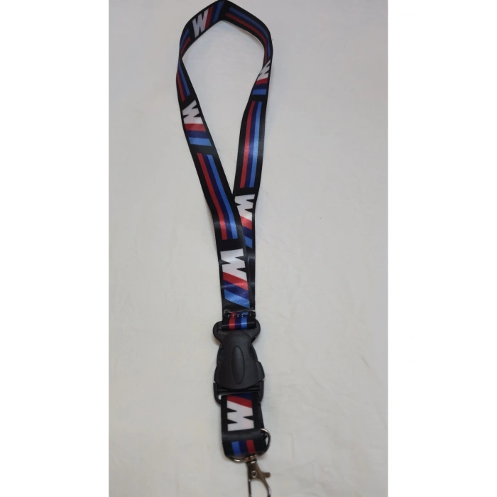 3M BMW Boyun Askı İpi, Kancalı Oto Kumaş Anahtarlık, Otomobil Ayna İp