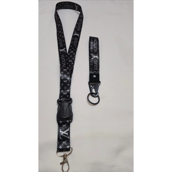 Luis siyah Otomobil Kumaş Ayna İp ve Kancalı Kumaş Anahtarlık