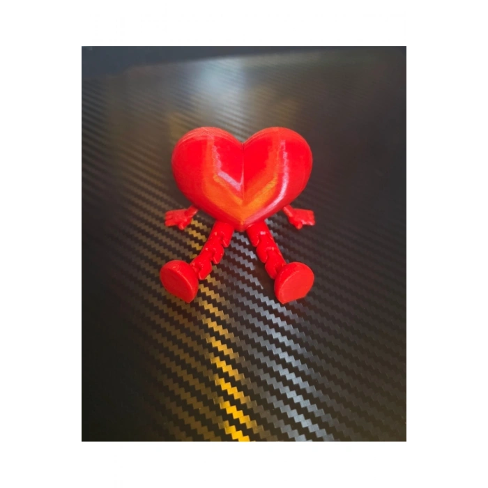 Kırmızı Kalp Oturan Mini Ayaklı, Sevgililer Günü Hediyesi Masa Üstü Biblo, Araç içi Biblo Hediyelik