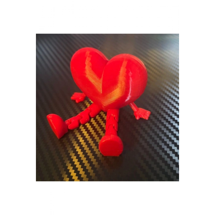 Kırmızı Kalp Oturan Mini Ayaklı, Sevgililer Günü Hediyesi Masa Üstü Biblo, Araç içi Biblo Hediyelik