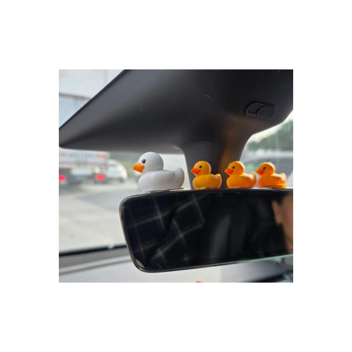 Sevimli Ördek Anne ve 3 yavrusu Dikiz aynası aksesuar, araç içi torpido dekorasyon