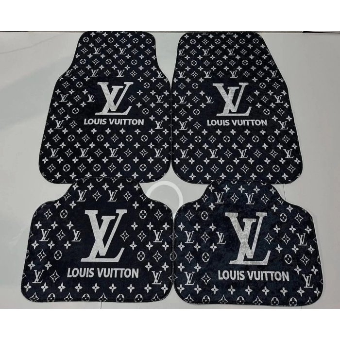 LV SİYAH DEKOR OTO HALI PASPAS ÜNİVERSAL HER ARACA UYUMLU(KUMAŞ ANAHTARLIK HEDIYELI)