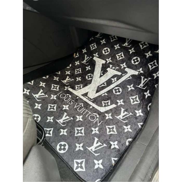 LV SİYAH DEKOR OTO HALI PASPAS ÜNİVERSAL HER ARACA UYUMLU(KUMAŞ ANAHTARLIK HEDIYELI)
