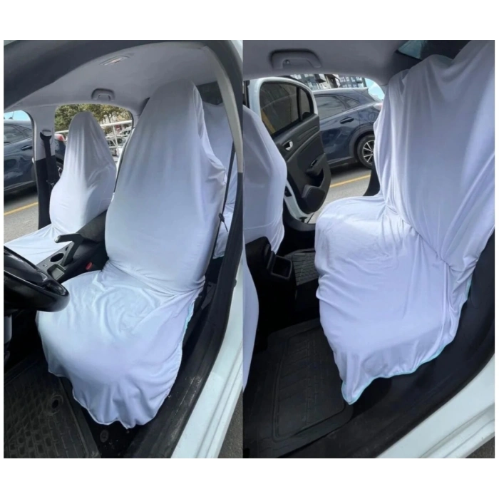 UNİVERSAL HER ARACA UYUMLU BEYAZ KALIN SERVİS KILIFI ÖN VE ARKA TAKIM