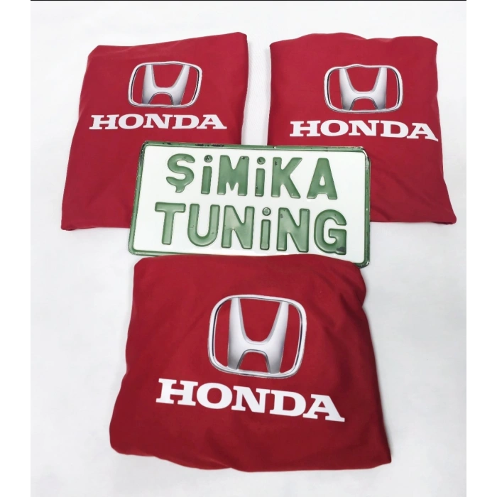 HONDA KIRMIZI OTO ÖN ARKA KILIF 4 PARÇA (ARKA 2 PARCA LOGOLU)LİKRALI ESNEK TÜM ARAÇ MODELLERİNE UYUM SAĞLAR ÜNİVERSAL