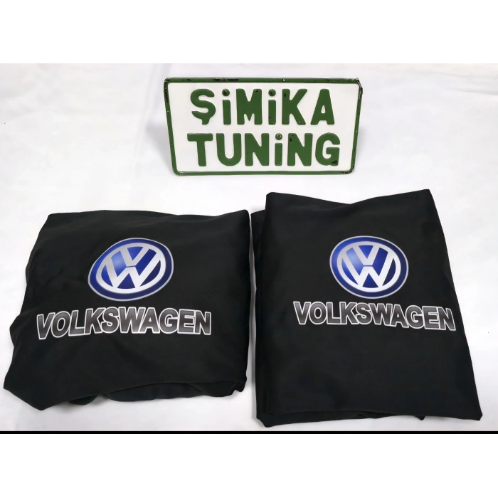 VOLKSWAGEN SİYAH OTO ÖN ARKA SERVİS KILIF 4 PARÇA (ARKA 2PARCA LOGOLU)LİKRALI ESNEK TÜM ARAÇ MODELLERİNE UYUMLU