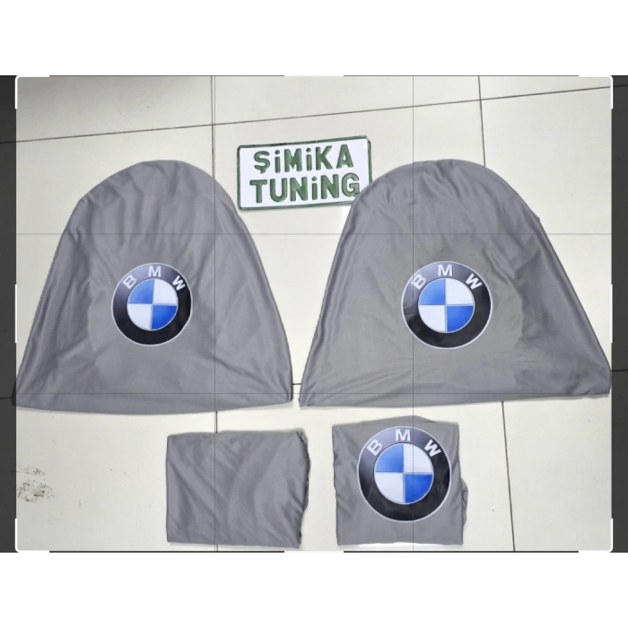 BMW GRİ OTO SERVİS KILIFI ÖN ARKA KILIF 4 PARÇA(ARKA 2 PARCA LOGOLU) ESNEK LİKRALI 1.KALİTE YIKANABİLİR HER ARACA UYUMLU ÜNİVERSAL