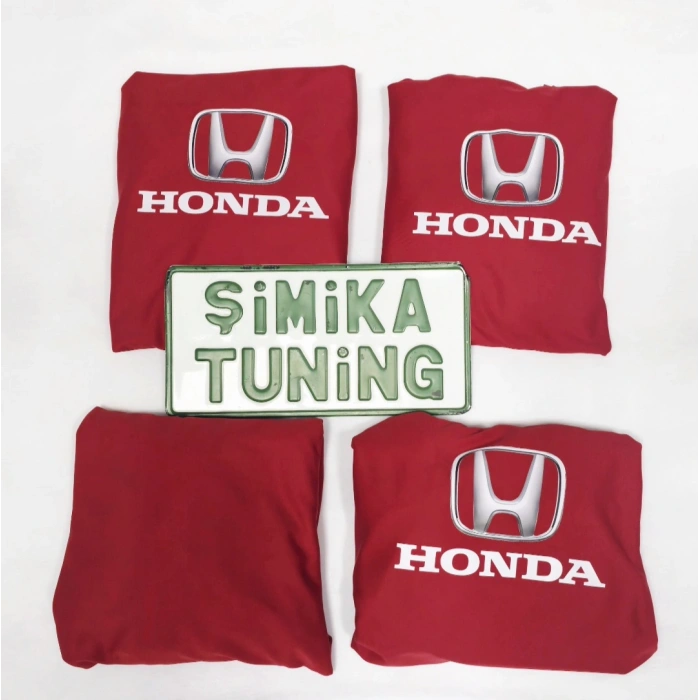 HONDA KIRMIZI OTO ÖN ARKA KILIF SERVİS KILIF 4 PARÇA (ARKA 2 PARCA LOGOLU)LİKRALI ESNEK TÜM ARAÇ MODELLERİNE UYUM SAĞLAR ÜNİVERSAL