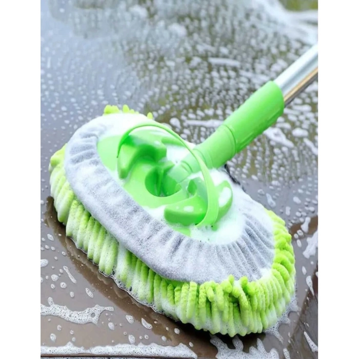 Teleskopik Araba Yıkama Mopu_Mikrofiber Başlıklı, Çizmez yüzey Araba Fırçası (yedeksiz)