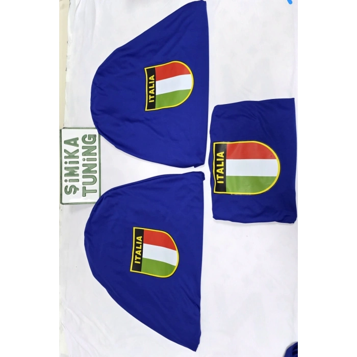 İTALİA SİYAH OTOMOBİL SERVİS KILIFI ÖN VE ARKA 4PARÇA TAKIM (ARKA LOGOLU) ESNEK LİKRALI YIKANABİLİR HER ARACA UYUMLU