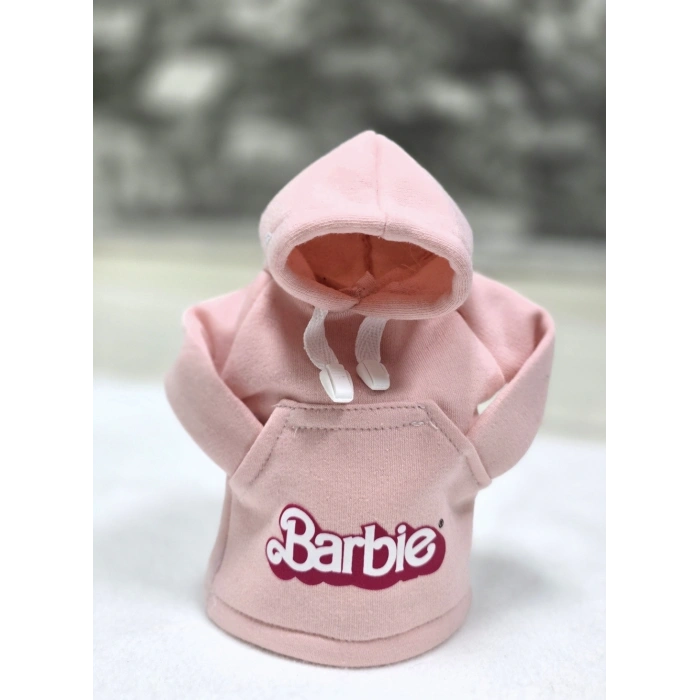 BARBİ PEMBE POLAR VİTES TOPUZU KILIFI HOODİE VİTES SWEAT VİTES TOPUZU KIYAFETİ