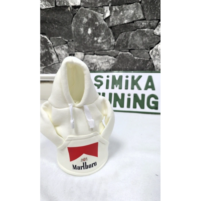 MARLBORO BASKILI OTOMOBİL VİTES POLARI - HOODİE VİTES TOPUZ KIYAFETİ - POLAR VİTES TOPUZU KILIFI