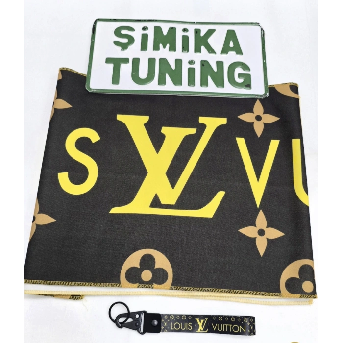 LV DESEN DEKOR ARAÇ GÖĞÜS HALISI OTO TORPİDO HAVLUSU(ANAHTARLIK HEDİYELİ)