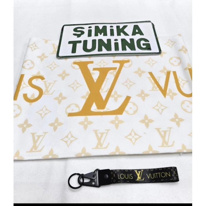 LV DESEN DEKOR ARAÇ GÖĞÜS HALISI OTO TORPİDO HAVLUSU