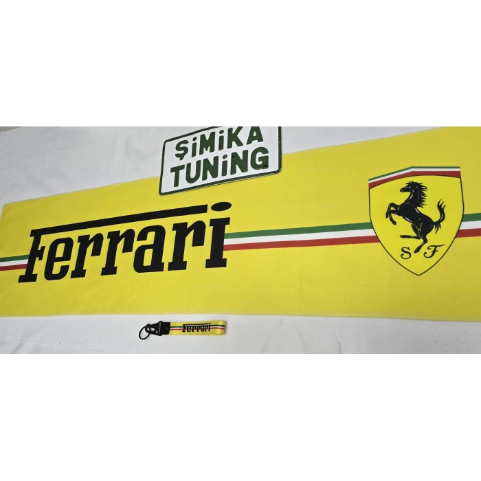 FERRARİ DEKOR OTOMOBİL TORPİDO HAVLUSU GÖĞÜS HALISI