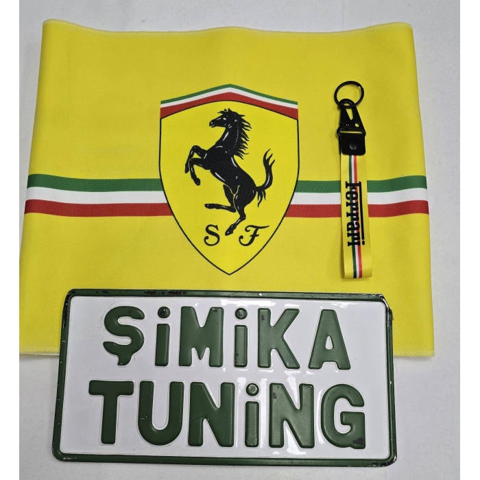 FERRARİ DEKOR OTOMOBİL TORPİDO HAVLUSU GÖĞÜS HALISI