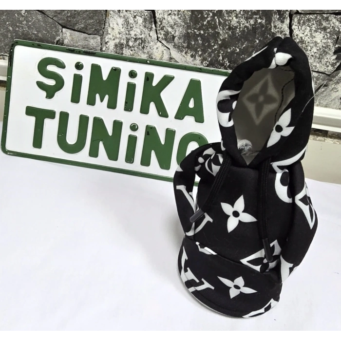 LV SİYAH OTOMOBİL VİTES POLARI HOODİE ARAÇ VİTES TOPUZU KIYAFETİ ARAÇ VİTES TOPUZU