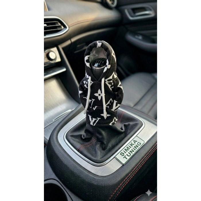 LV SİYAH OTOMOBİL VİTES POLARI HOODİE ARAÇ VİTES TOPUZU KIYAFETİ ARAÇ VİTES TOPUZU