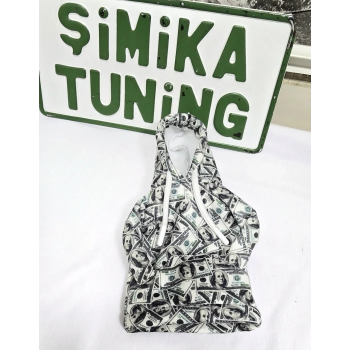 DOLAR DESEN OTOMOBİL VİTES POLARI HOODİE ARAÇ VİTES TOPUZU KIYAFETİ ARAÇ VİTES KILIF