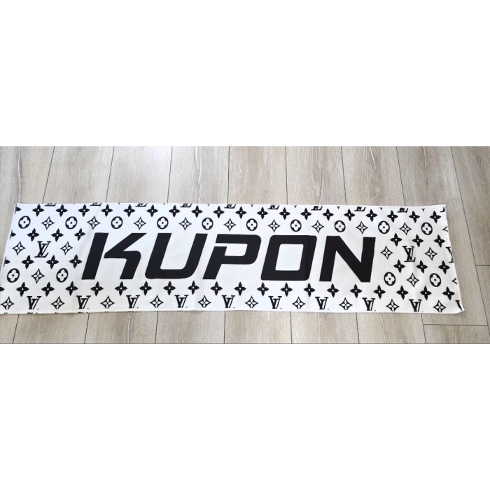 KUPON BEYAZ - SİYAH DESEN KAYMAZ TORPİDO HAVLUSU - ARAÇ GÖĞÜS HALISI