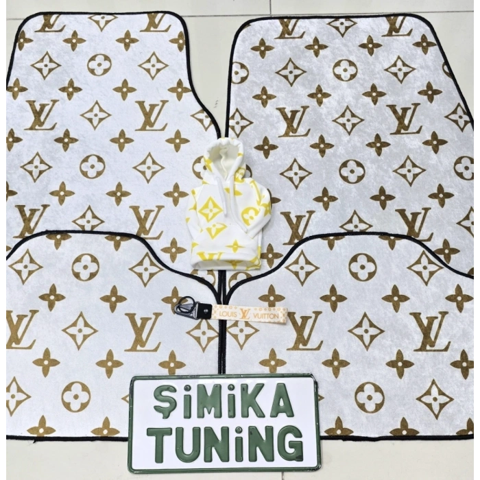 XL LV DESEN DEKOR HALI PASPAS VE VİTES POLARI HOODİE ARAÇ VİTES TOPUZU KILIFI(KANCALI KUMAŞ ANAHTARLIK HEDİYELİ)